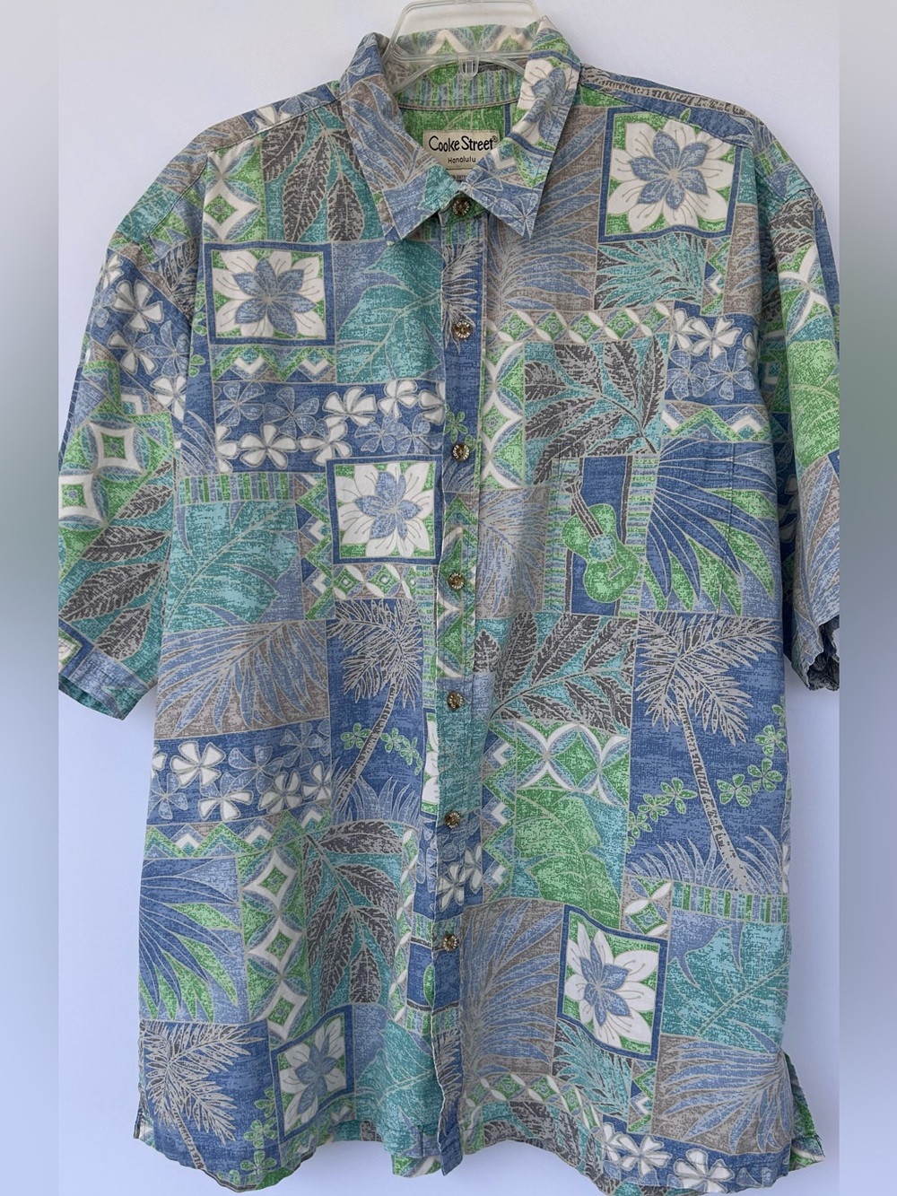 Cooke Street Honolulu Men’s Hawaiian Shirt Reverse Print Short Sleeve Size 2XL